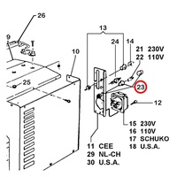 103011320 Держатель предохранителя для MOSA MSG CHOPPER, MSG200S, MS200