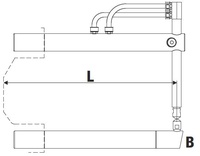 Нижнее прямое плечо TECNA 4776 L=1030мм (тип B) для клещей TECNA 3327, 3328